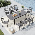 MFSTUDIO Outdoor Dining Set for 8, Expandable Patio Table and Chairs Set by MFSTUDIO