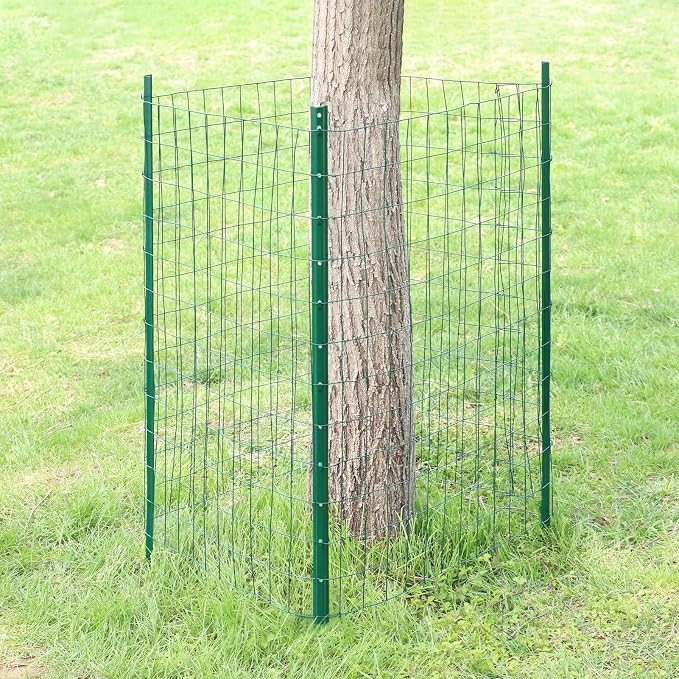 Green PVC Coated Welded Wire Fence 24 Inch x 50 Foot, 2 Inch x 3 Inch 16GA - Image 5