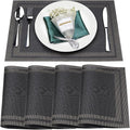 Placemats Set of 8, Vinyl Woven Non Slip Table Mats by BxzanDya-LifeSmartMaker