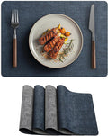 Faux Leather Vinyl Placemats Set of 4 Wipeable Heat Resistant Place Mats 100% by Unknown