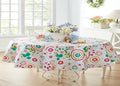 Newbridge Shabby Chic Lily Print 60 x 84 Inch Oval Vinyl Flannel Backed by HomeBargainsPlus