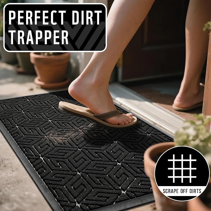 Yimobra Large Door Mat 47x24, All-Weather Waterproof Outdoor Mats - Image 2