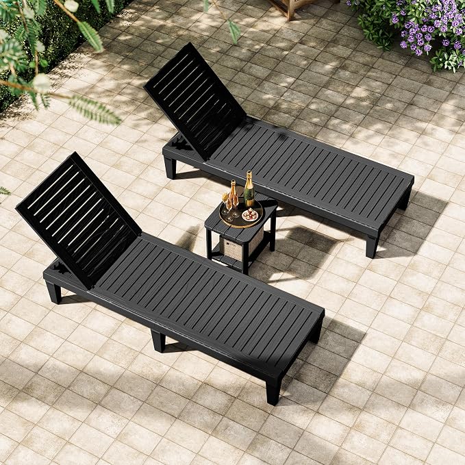 Adirondack Square Outdoor Side Table, 2-Tier Small Outdoor Table - Image 2