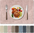 Faux Leather Heat Resistant Placemats Set of 6 – Waterproof Oilproof Wipeable by Unknown