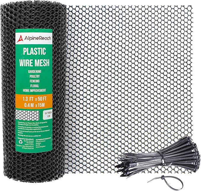 AlpineReach Plastic Wire Mesh 1.3ft x 50ft Fence Roll by AlpineReach
