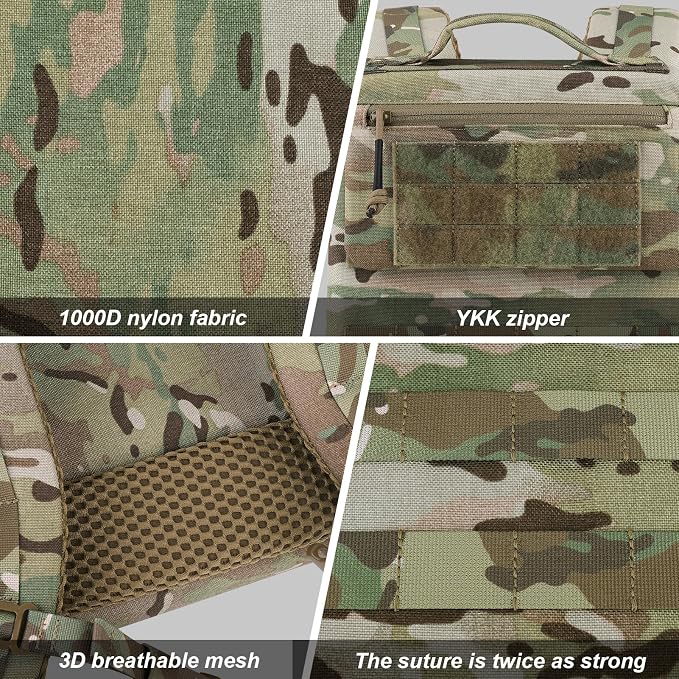 PETAC GEAR Upgraded Weighted Backpack Rucking Backpack - Image 3