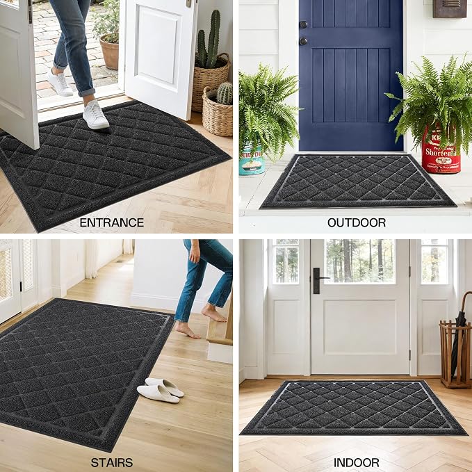 Front Door Mat Indoor Outdoor Entrance, Non-Slip Absorbent Entryway Mat - Image 8