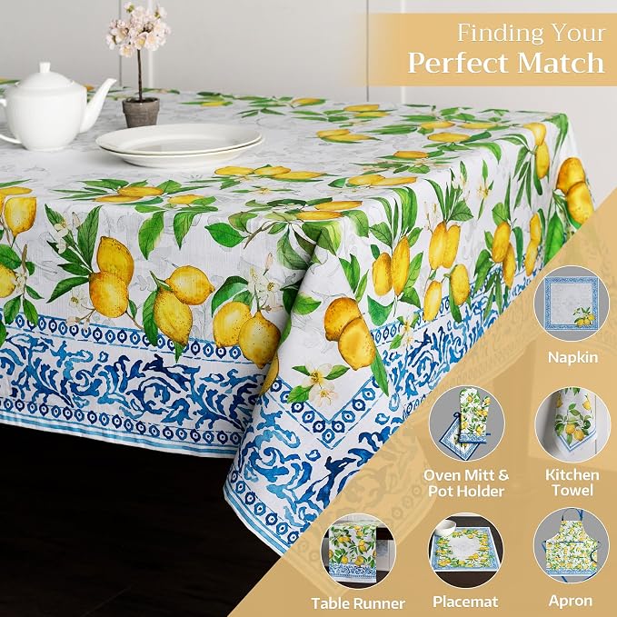 Maison d' Hermine Table Cloth Rectangle Table 100% Cotton 60 x 108 Inches - Image 6
