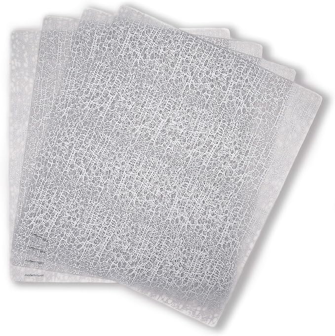 modern-twist 14" x 16" Silicone Rectangular Placemat, PVC-Free Table Mat - Image 8