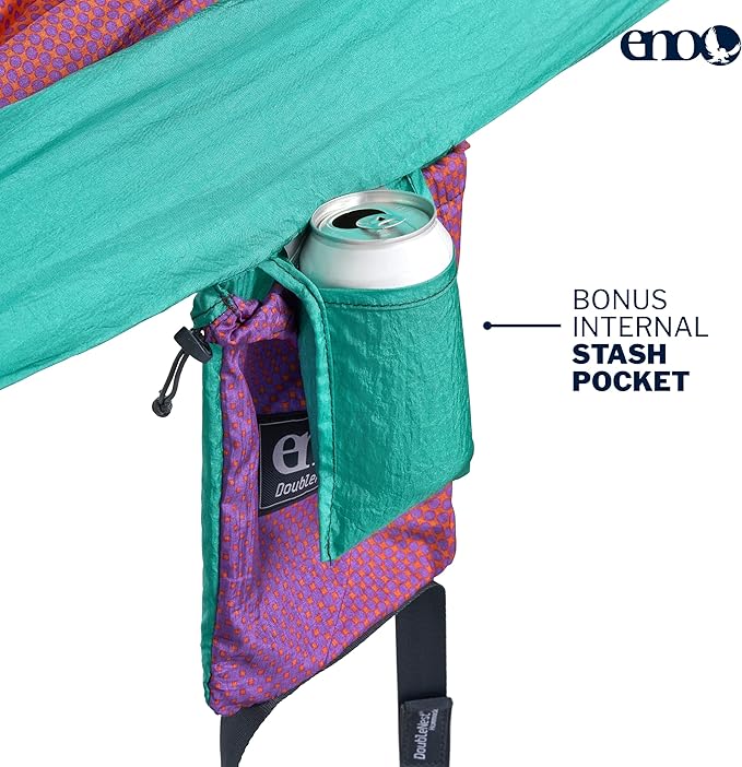 Hammock for Camping and Hiking, Lightweight Nylon in Seaglass