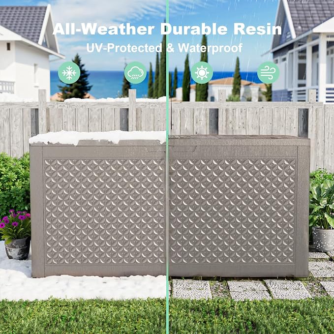 New 100 Gallon Outdoor Storage Box – Resin Deck Box - Image 6