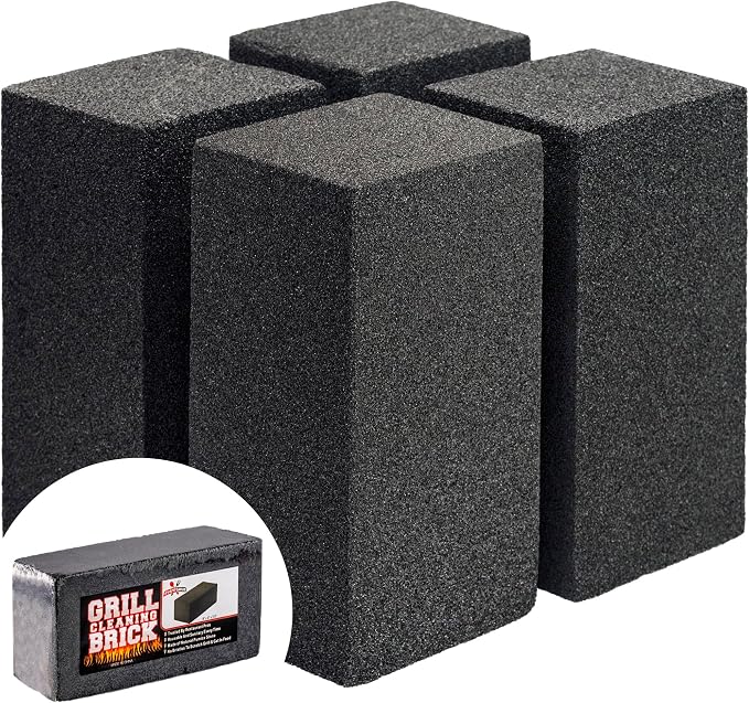 Commercial Grade, Heavy Duty Grill Cleaning Brick Bulk 4 Pack. Pumice Stone by FoodRestaurantSupplies