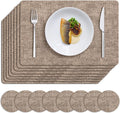 MOSAYT Placemats Set of 8, Heat Resistant Vinyl Place Mats by MOSAYT