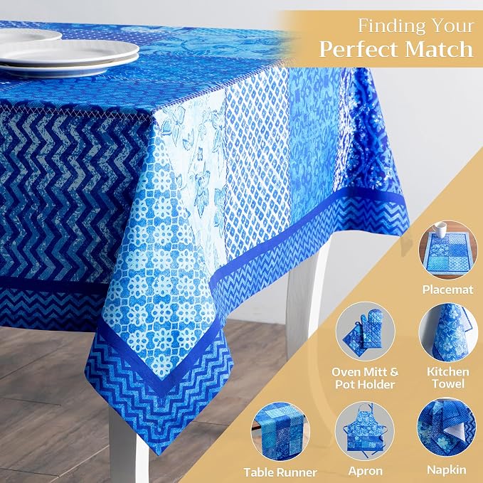 Maison d' Hermine Table Cloth Square Table 100% Cotton 54 x 54 Inches - Image 5