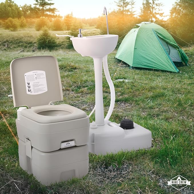 Hike Crew Portable Camping Sink & Toilet | Large Hand Washing Station - Image 8