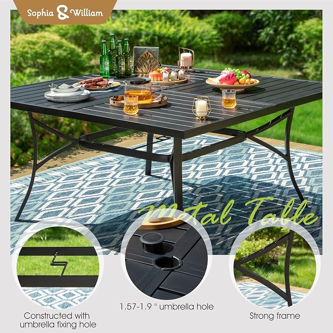 Sophia & William Outdoor Dining Set Patio Dining Sets Patio Table and Chairs - Image 5
