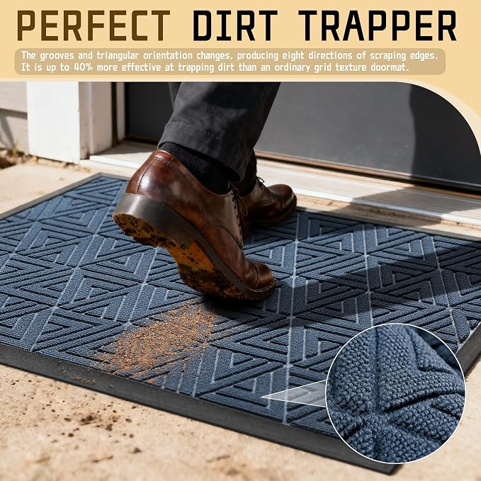 Yimobra Large Door Mat 47x24, All-Weather Waterproof Non-Slip Welcome Matt - Image 3