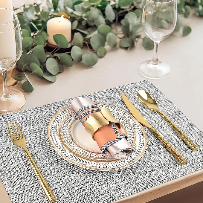 SLKQG Gray Placemats Set of 6 - Image 6