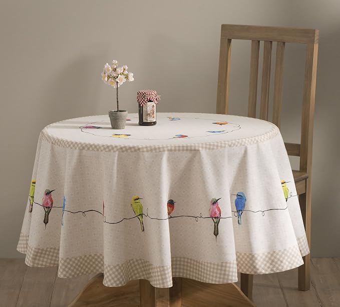 Maison d' Hermine Table Cloth Round Table 100% Cotton 69 Inches Tablecloth - Image 9