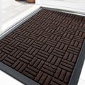 OLANLY Front Door Mat Outside Entrance 35x23, Heavy Duty Sturdy Natural Rubber by OLANLY