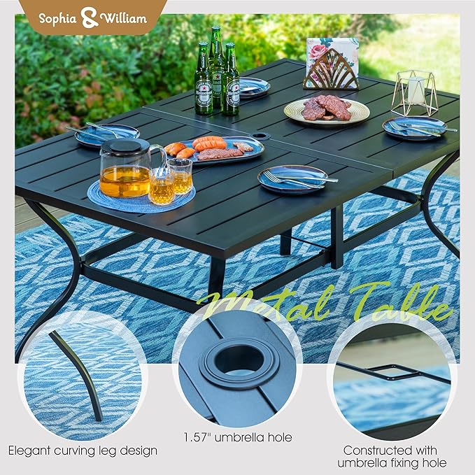 Sophia & William Outdoor Dining Set Patio Dining Set - Image 5