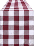 Tosewever Buffalo Check Plaid Farmhouse Table Runner, Cotton Polyester Blend by Tosewever