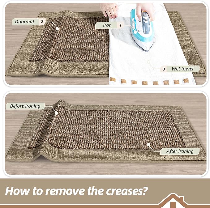 BEQHAUSE Indoor Door Mat 20" x 32", Dirt Trapper Door Mats Non-Slip Entryway - Image 9