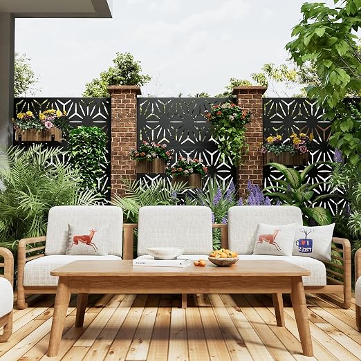 Casaphoria Metal Privacy Screen Outdoor, Star Black - Image 8