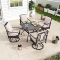MFSTUDIO Outdoor Dining Set for 4, Patio Dining Sets by MFSTUDIO