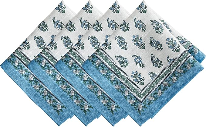 Elrene Home Fashions Tropez Paisley Block Print Coastal Stain & Water Resistant by ElreneHomeFashions
