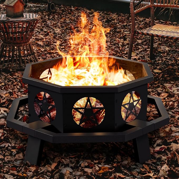 43 inch Fire Pit, Outdoor Fire Pits by SUNOUTLY