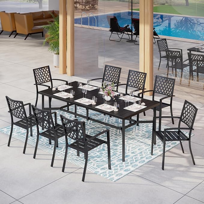 MFSTUDIO Patio Dining Set for 8, Outdoor Dining Set - Image 2