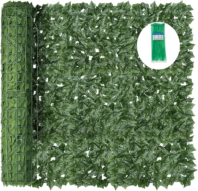 KASZOO Artificial Ivy Privacy Fence Screen, 18 Pack, Modern Style, Plastic & by HOME