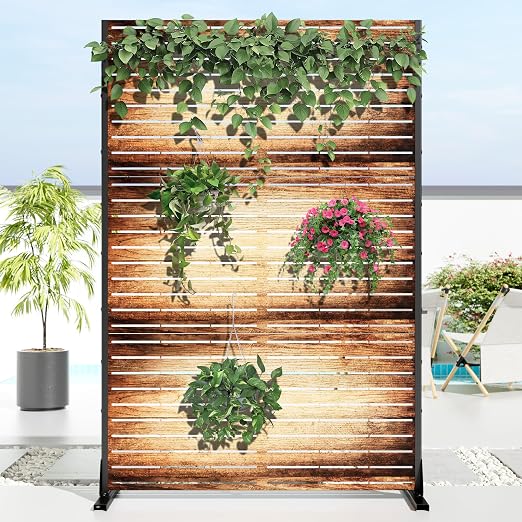 Casaphoria 72" H x 47" W Metal Outdoor Privacy Screen, Freestanding Decorative - Image 5