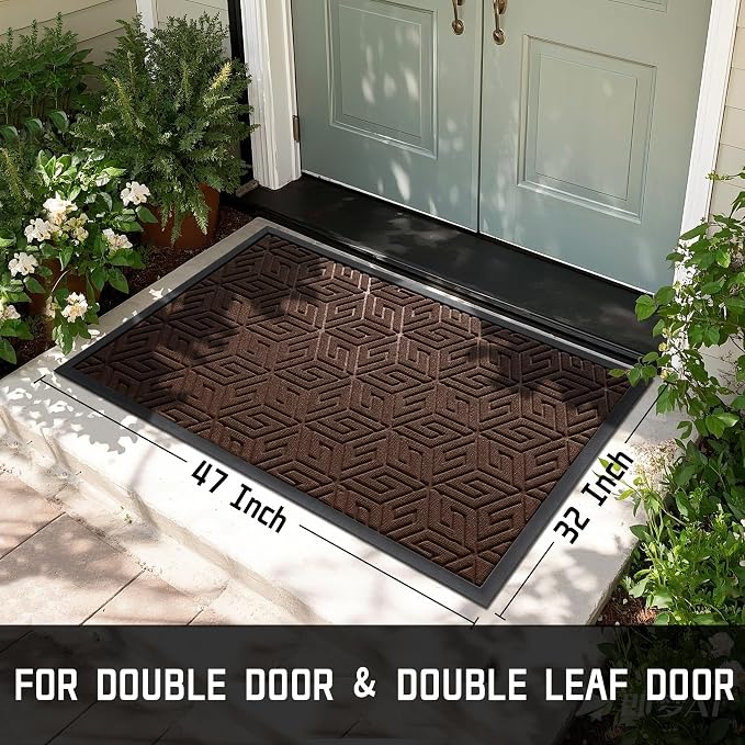 Yimobra Large Door Mat 47x32, All-Weather Waterproof Outdoor Mats - Image 2