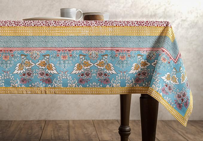 Maison d' Hermine Table Cloth Square Table 100% Cotton 54 x 54 Inches - Image 7