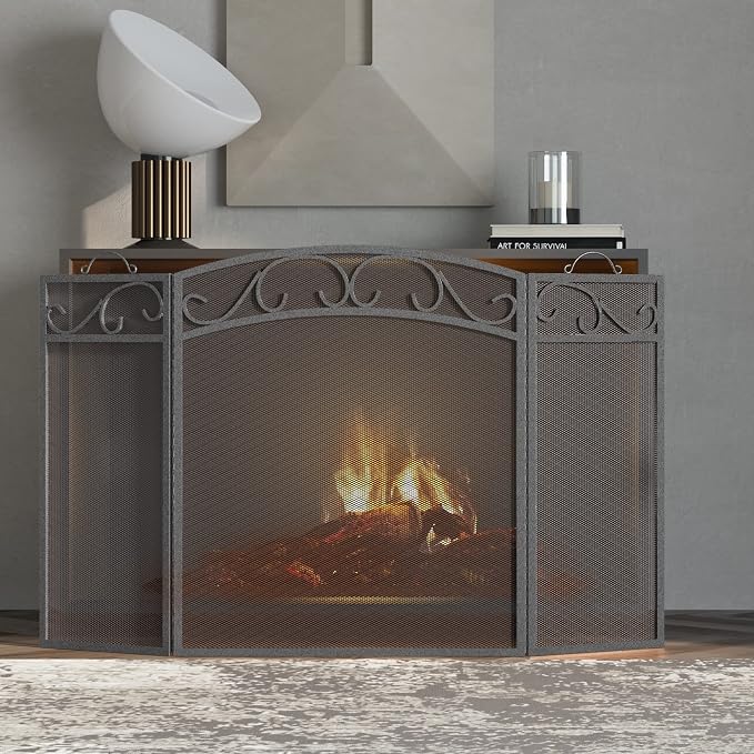 Fire Beauty Fireplace Screen 3 Panel - Image 2