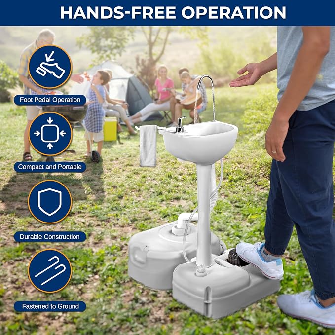 SereneLife Portable Camping Sink – Hand Washing Station - Image 3