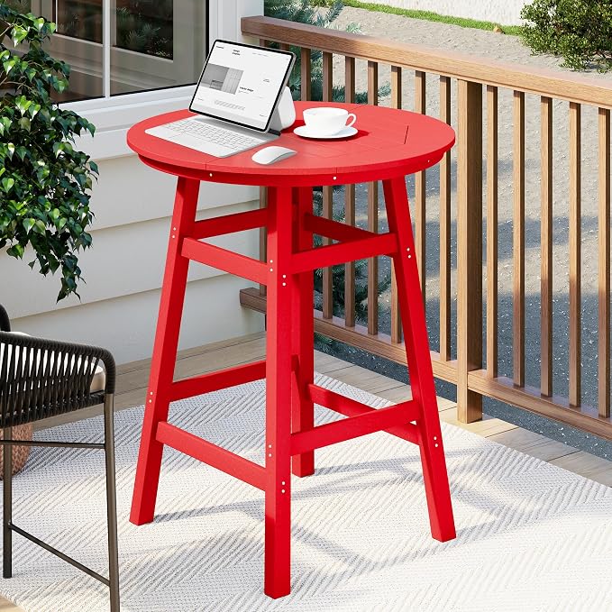 Costaelm Patio Bistro Table, Outdoor Bistro Dining Pub Table - Image 8