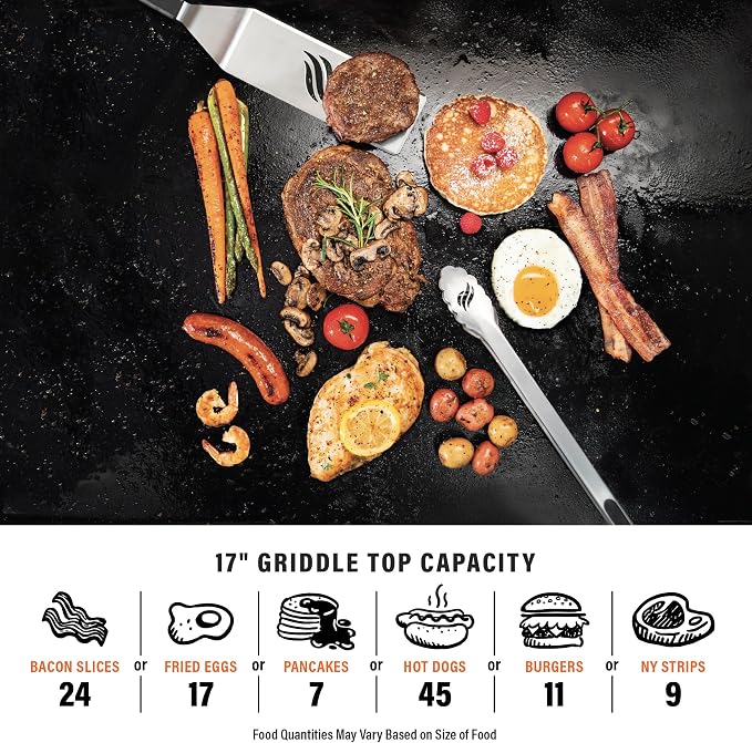 BLACKSTONE 1814 Stainless Steel Propane Gas Portable, Flat Top Griddle Frill - Image 6