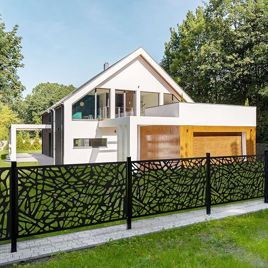 Casaphoria 72" H x 47" W Metal Outdoor Privacy Screen, Freestanding Decorative - Image 3
