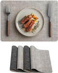 Faux Leather Vinyl Placemats Set of 4 Wipeable Heat Resistant Place Mats 100% by Unknown