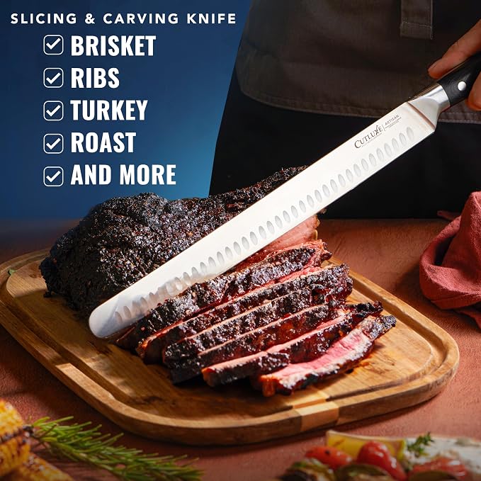 Cutluxe Brisket Knife – 12" Carving & Slicing Knife - Image 5