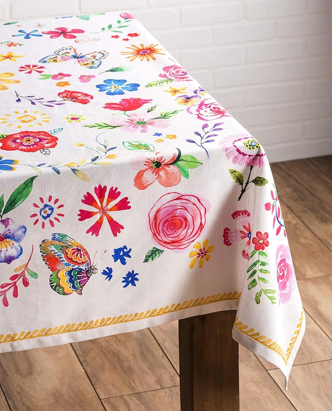 Maison d' Hermine Table Cloth Square Table 100% Cotton 54 x 54 Inches - Image 7