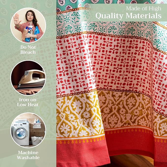 Maison d' Hermine Table Cloth Round Table 100% Cotton 63 Inches Tablecloth - Image 3