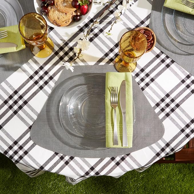 DII PVC Tabletop Collection Woven Indoor/Outdoor, Wedge Placemat Set, 6 Piece - Image 3