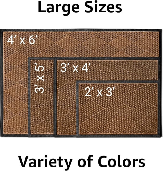 Ecomills Deluxe Diamond Entrance Door Mat, X-Large Heavy Duty Absorbent Rubber - Image 6