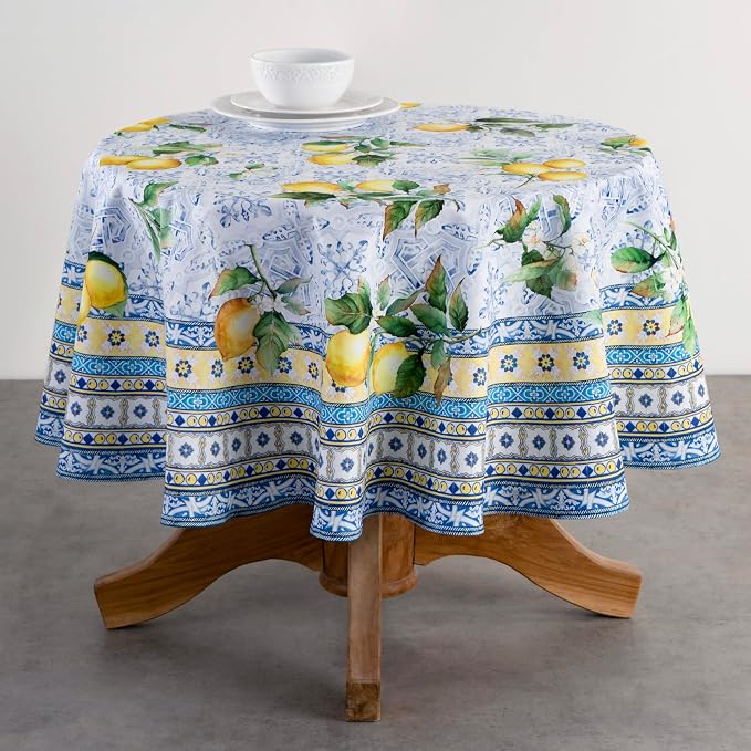Maison d' Hermine Table Cloth Round Table 100% Cotton 63 Inches Tablecloth - Image 9