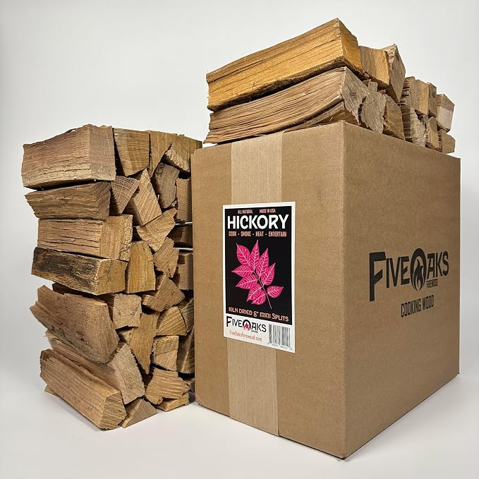 Pizza Oven Wood Kiln Dried Mini Split Hickory 8" inch Long by Unknown