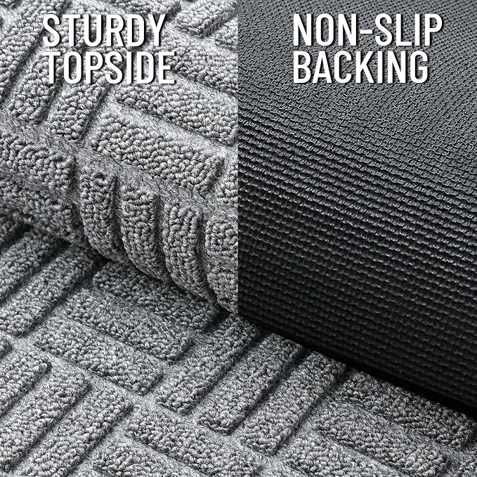 OLANLY Front Door Mat Outside Entrance 29.5x17, Heavy Duty Natural Rubber - Image 4